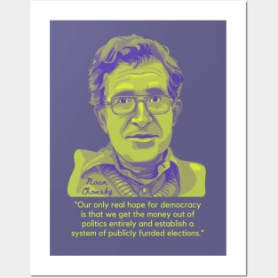 Noam Chomsky Portrait and Quote Posters and Art